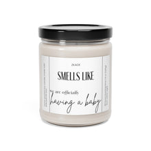 Load image into Gallery viewer, Copy of smells like we are having a baby,  pregnant, announcement, Scented Soy Candle, 9oz
