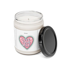 Load image into Gallery viewer, love yourself, self love, positivity, mental health,  valentines day,  Anniversary, birthday day, Scented Soy Candle, 9oz
