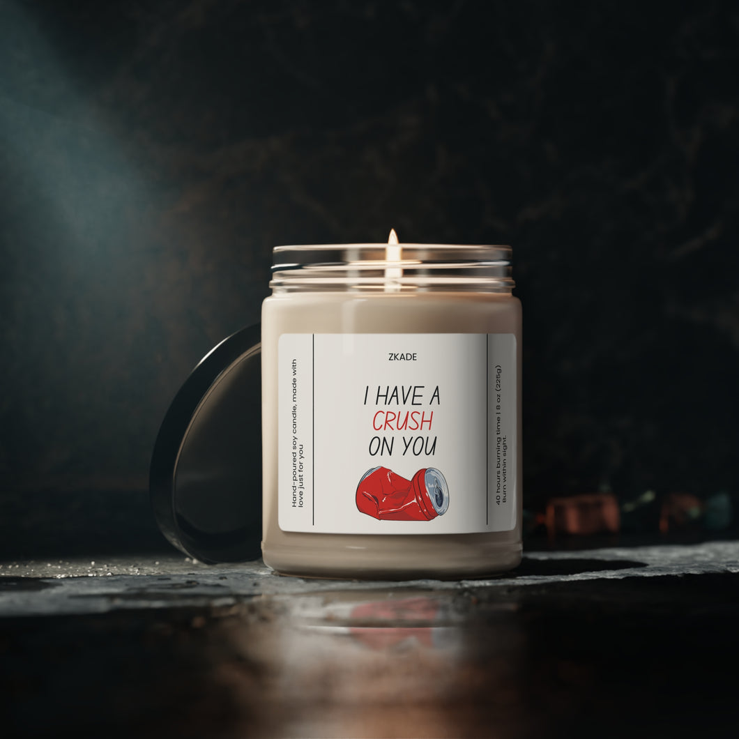 I have a crush on you,  valentines day, anniversary  Scented Soy Candle, 9oz