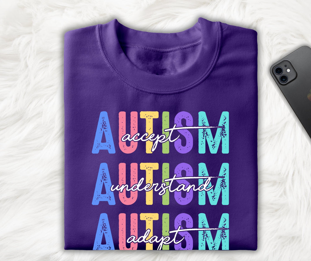 Adult Autism accept, autism adapt, autism understand, autism advocate