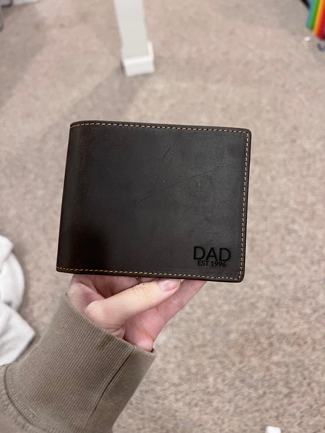 Engraved wallet