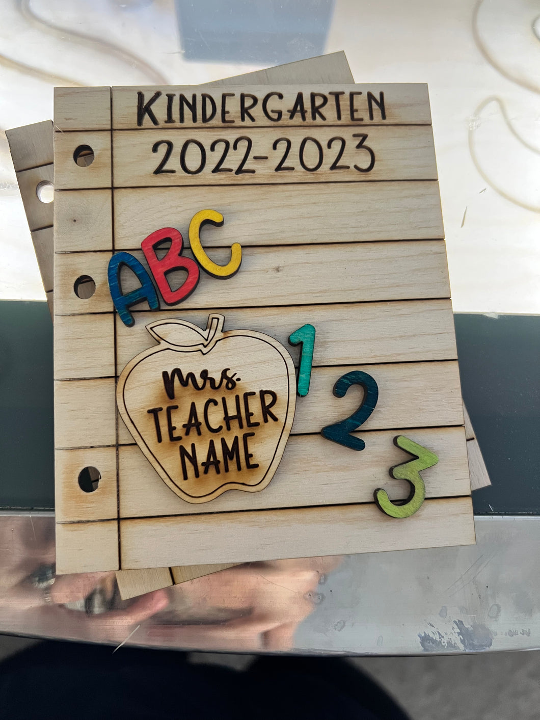 Teacher wood gift card holder engraved