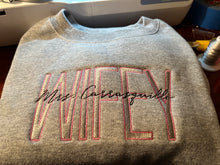 Load image into Gallery viewer, Wifey embroidery sweatshirt
